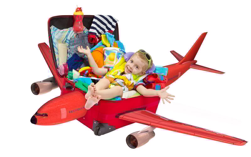Vacaciones con bebés en avión, en coche o en tren